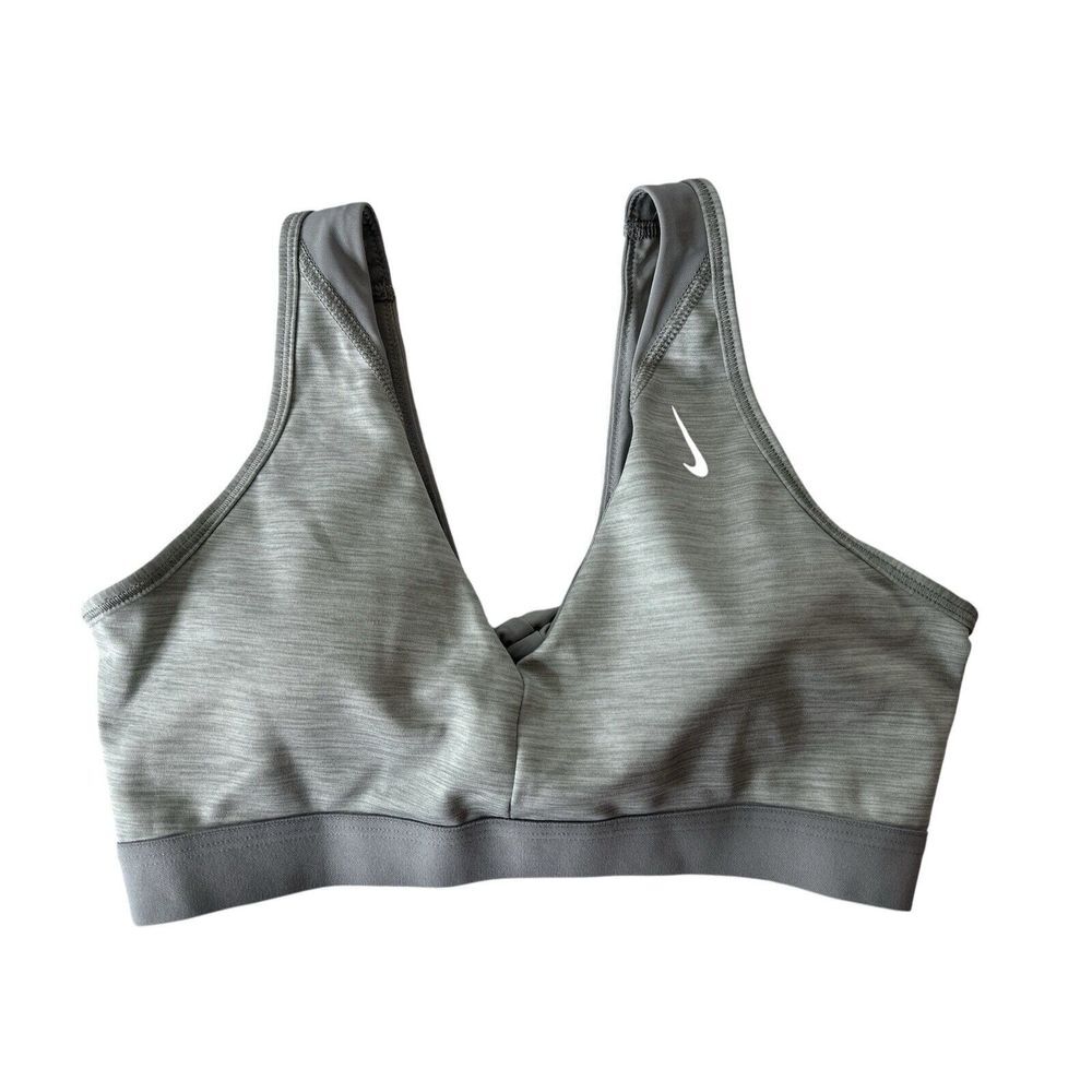 Nike Tank Top Women Medium Gray Running Active Gym Ladies Crop Athleisure